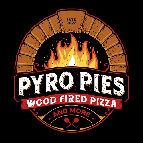 Brick design with the title 'Pyro Pies'