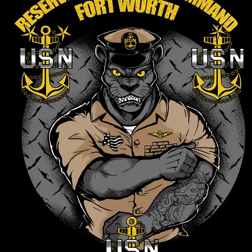 T-shirt with the title 'USN panther T-shirt design'
