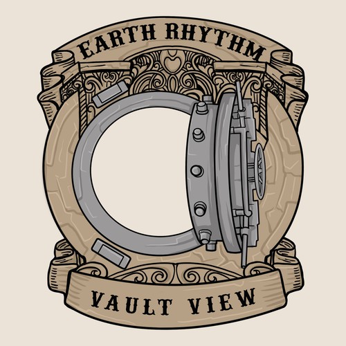 Branding illustration with the title 'Earth Rhythm'