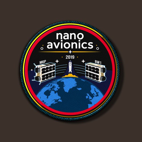 Patch design with the title 'Logo Patch Nano Avionics'