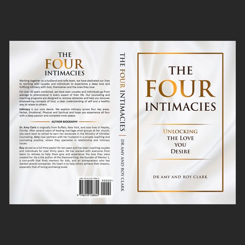 Paperback book cover with the title 'The Four Intimacies - Unlocking the Love you Desire'