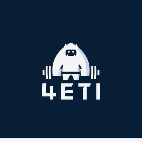 Yeti logo with the title 'Playful Logo for 4ETI'