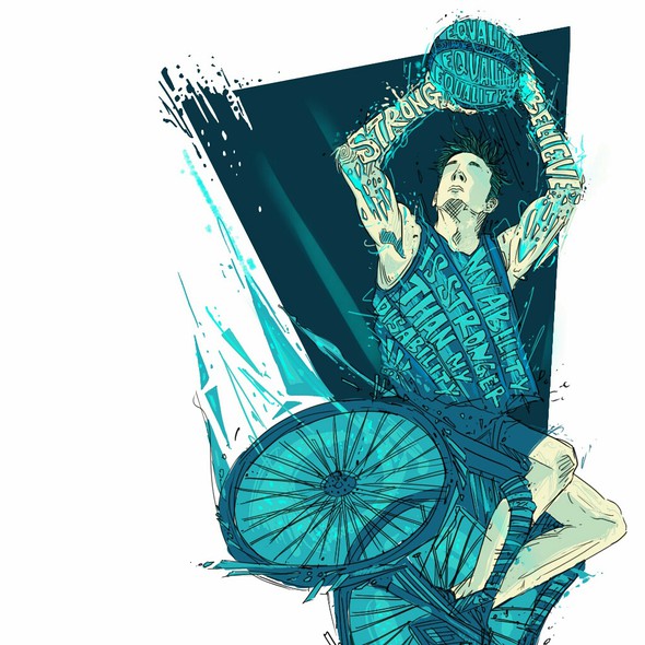 Disability design with the title 'DISSABILITY EQUAL SHOOT!'