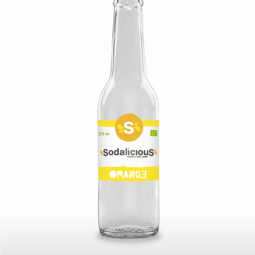 Soda label with the title 'Logo and Label design for an organic craft soda brand'