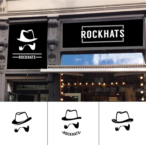 Hat design with the title 'playful logo for hat shop'