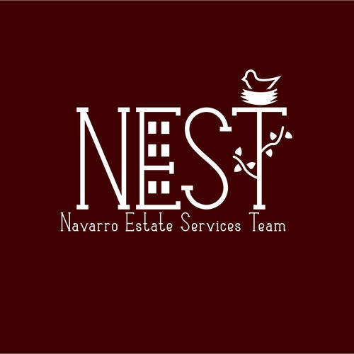 Earthy logo with the title 'Nest Real Estate Logo'