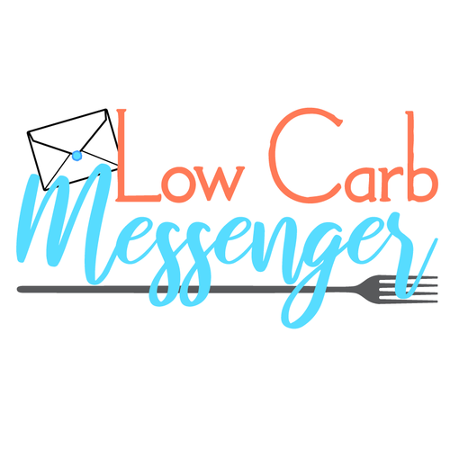 Food blog logo with the title 'Low Carb Messenger'