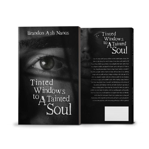 Reflection design with the title 'Tinted Windows To A Tainted Soul - Winning Thriller Cover'