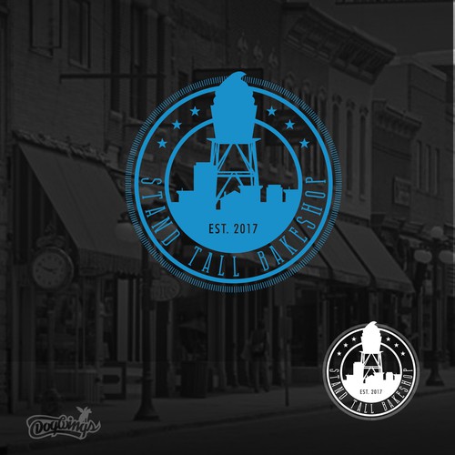 Cupcake logo with the title 'Stand Tall Bakeshop'