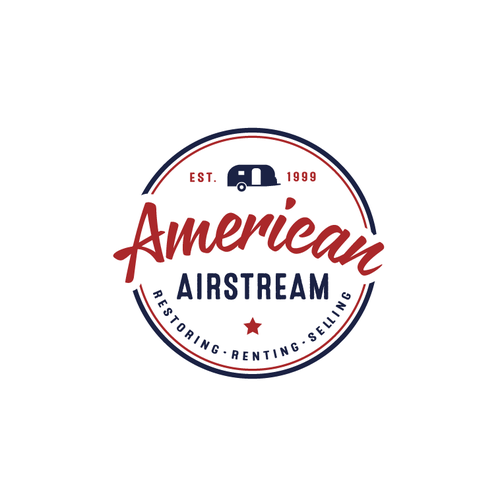 RV design with the title 'American AIRSTREAM logo'