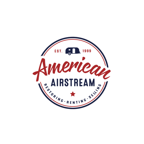 Red brand with the title 'American AIRSTREAM logo'