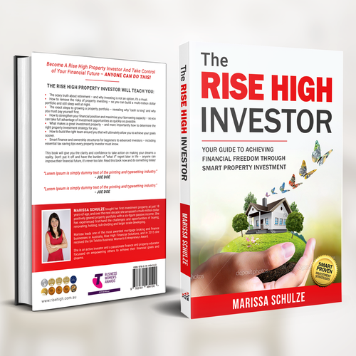 Real estate book cover with the title 'Book Cover for "The Rise High Investor"'