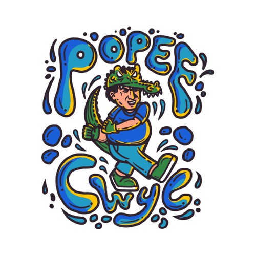 Fishing t-shirt with the title 'Custom t-shirt design for POPEE'