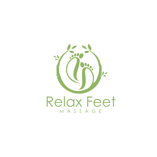 Massage logo with the title 'Relax Feet Massage'