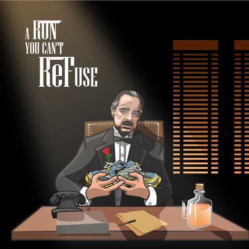 Shoe logo with the title 'Original Logo Design Needed - Based On Iconic Movie'