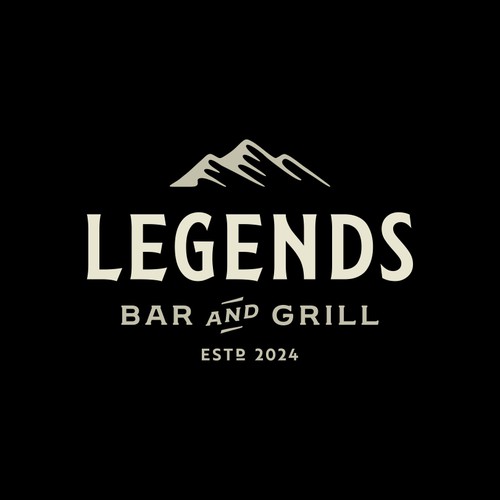 Grill design with the title 'Legends Bar & Grill'