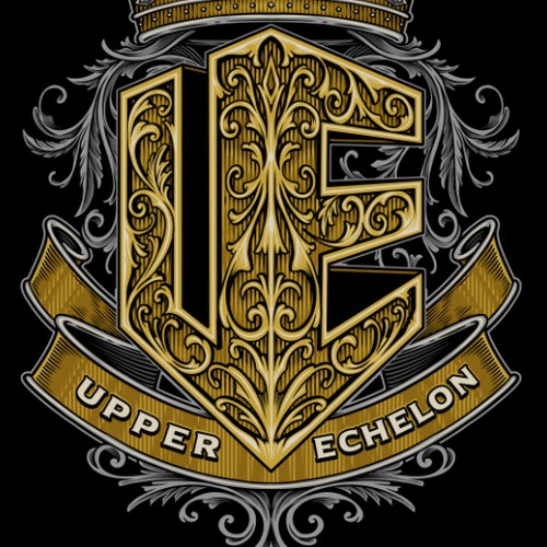 Decorative design with the title 'Upper Echelon Tshirt'
