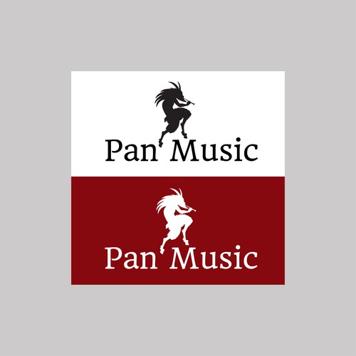 Pan logo with the title 'Logo concept for digital music company'