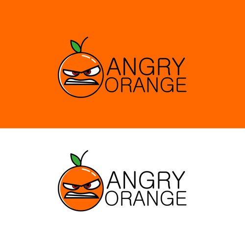 Fruit brand with the title 'Angry Orange Logo Project'