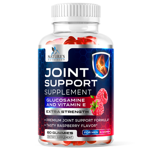 Vitamin label with the title 'Joint Supplement Gummies Design needed for Nature's Nutrition'