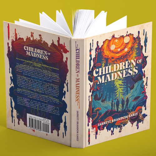 Hand-drawn book cover with the title 'Children of Madness'