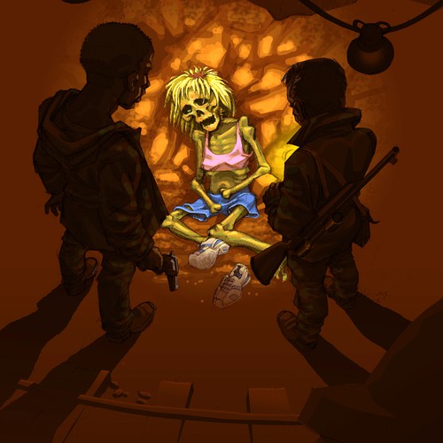 Crime book cover with the title 'Cover Illustration'