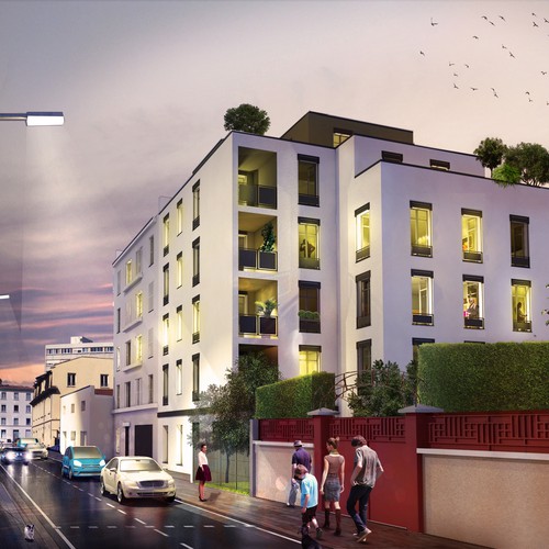 3D illustration with the title 'Improving a rendering'