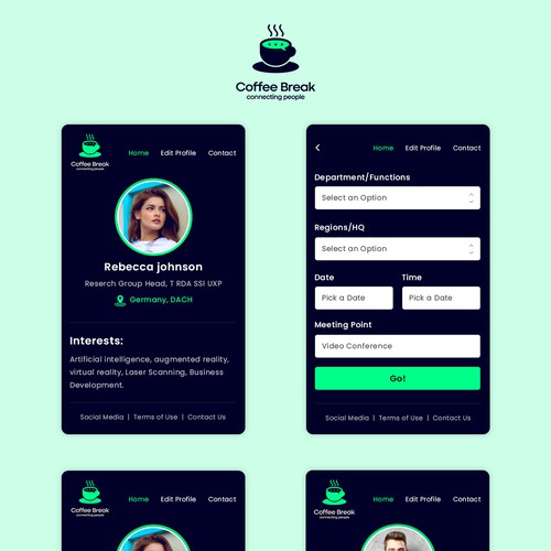 Coffee website with the title 'Coffee Break Tool'