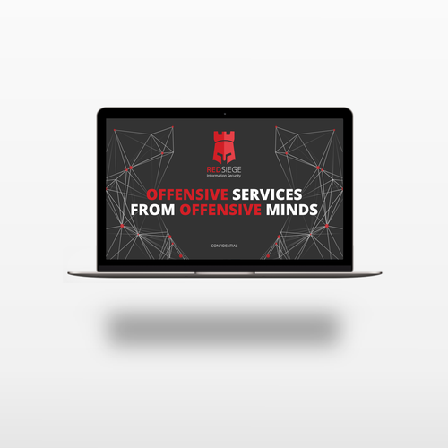 Knight design with the title 'Bold PowerPoint Template for a Cyber Security Firm'