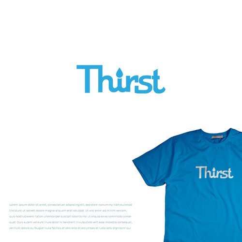 Shirt logo with the title 'Thirst Logo Design '