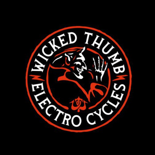 Wicked design with the title 'Wicket Thumb Electrocycles T-shirt Graphic'