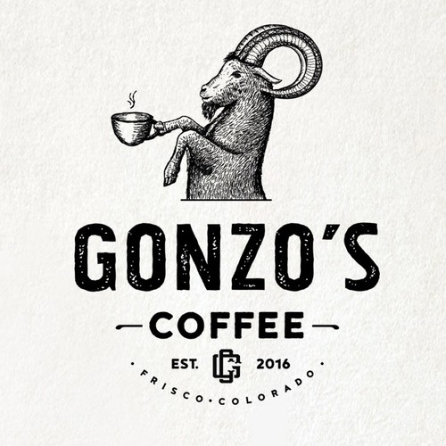 Sketch design with the title 'Gonzo's coffee'
