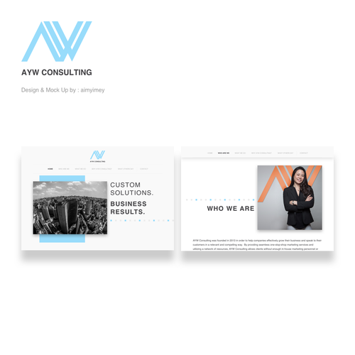 Redesigned website with the title 'AYW Consulting'