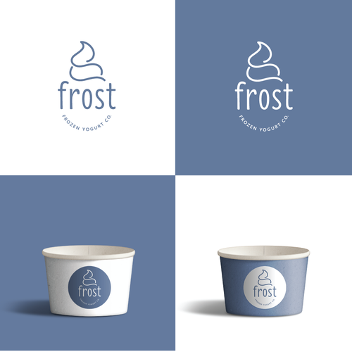 Frozen yogurt design with the title 'Logo for Frozen Yogurt Company'