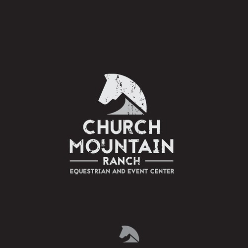 Horse logo with the title 'Church Mountain Ranch'