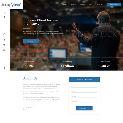 Accounting website with the title 'Need exciting Fin-Tech design concept'