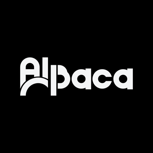 Alpaca logo with the title 'Alpaca typography logo.'