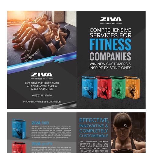 Fitness design with the title 'Fitness Brochure '