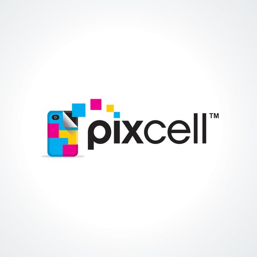 Design with the title 'pixcell'