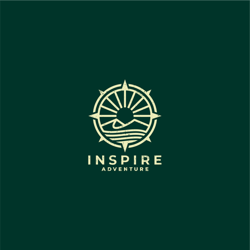 Hiking logo with the title 'Inspire Adventure Logo'