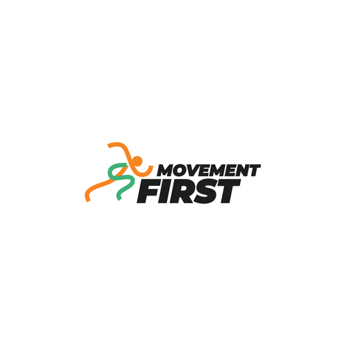 Exercise logo with the title 'Movement First Logo Concept'