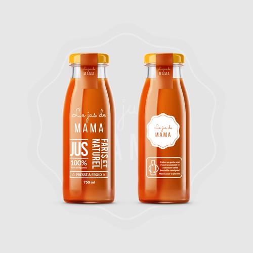 Fresh label with the title 'Juice label design'