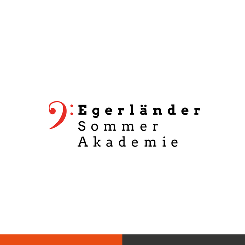 Brass design with the title 'Logo Konzept Egerländer Sommerakademie'