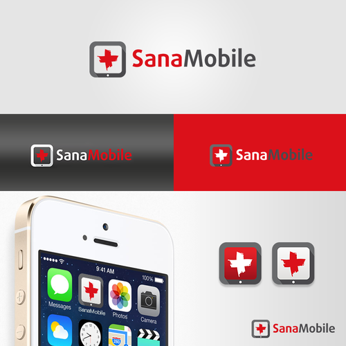 Cross logo with the title 'Global health organization'