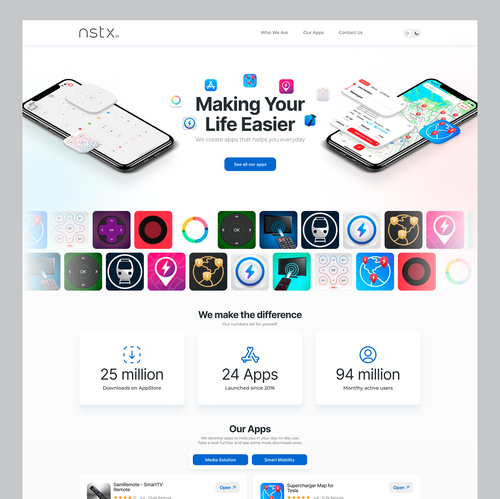 Development website with the title 'Website for an iOS Development Company'