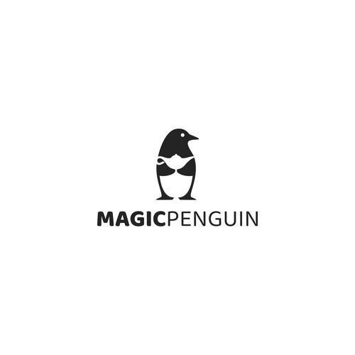 Penguin logo with the title 'Magic Penguin Logo'