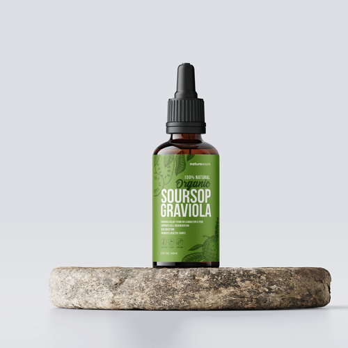 Dropper bottle label with the title 'Modern, timeless label with a traditional feel '