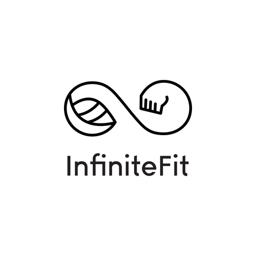 Sans serif logo with the title 'Logo concept for a company promoting fitness and healthy living'