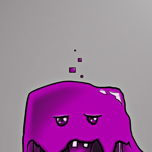 Monitor design with the title 'The Purple Screen of Death Monster'