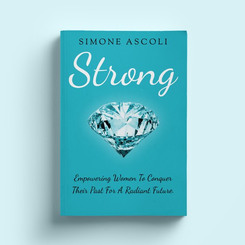 Aqua design with the title 'Simple cover for a book about female empowerment '